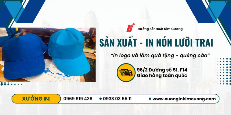 Công ty sản xuất nón quảng cáo Kim Cương, thiết kế và may in nón lưỡi trai du lịch uy tín tại Gò Vấp, TP Hồ Chí Minh