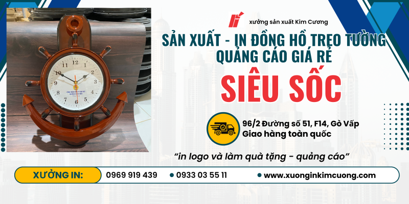 Công ty in đồng hồ treo tường tốt và chất lượng tại TP Hồ Chí Minh