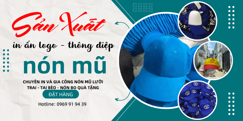 Xưởng In Kim Cương, chuyên in nón quảng cáo, nón kết du lịch, sự kiện số lượng lớn