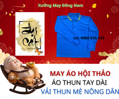 MAY ÁO HỘI THẢO, ÁO THUN TAY DÀI | VẢI THUN MÈ NÔNG DÂN